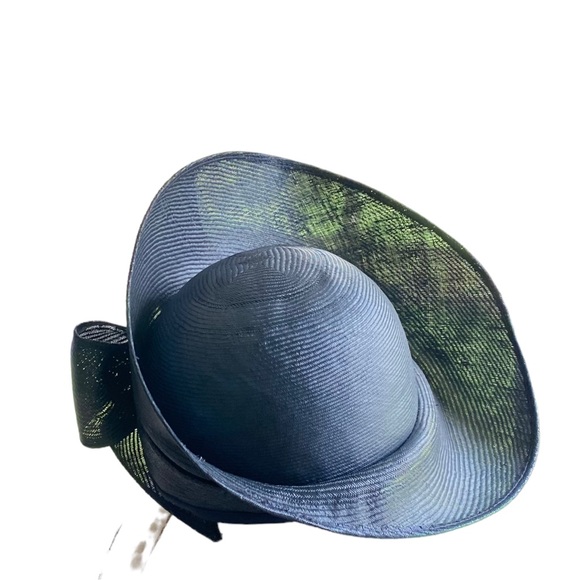 Jack McConnell New York Red Feather “One of a Kind” Navy Straw Hat - Picture 4 of 12